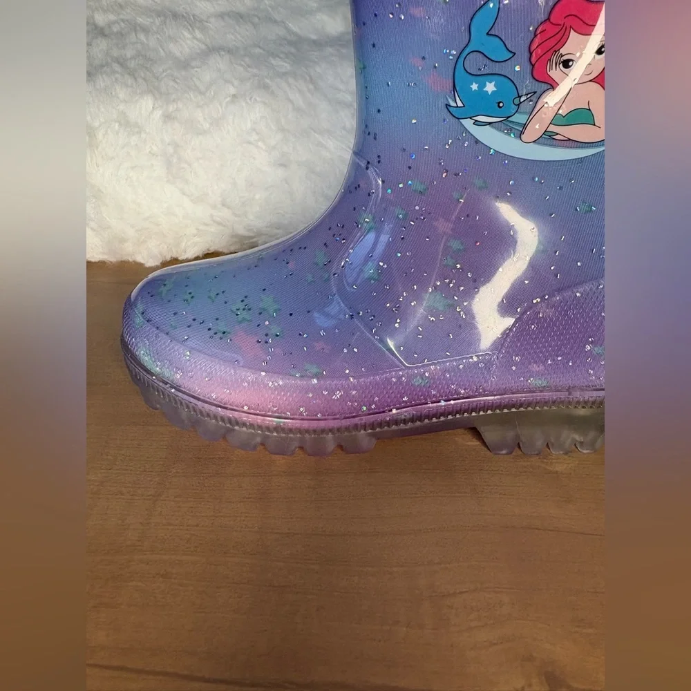 Kids Mermaid Light-Up Rain Boots - Size 10 M